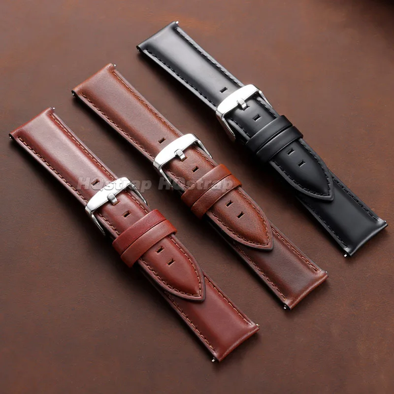 Refined Vintage Calfskin Leather Watch Strap – Quick Release, Soft and Stylish Bracelet