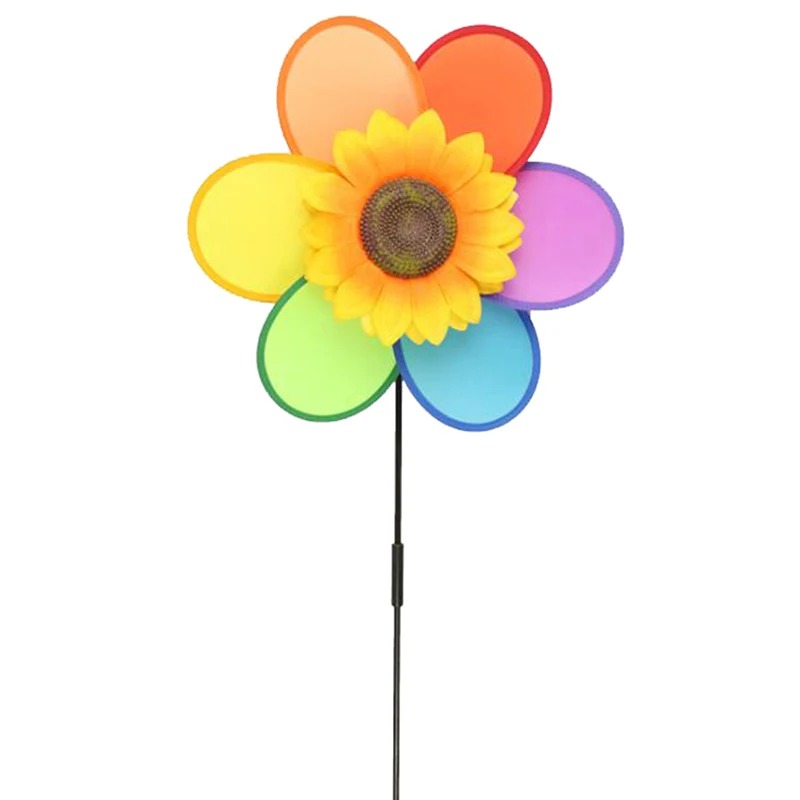 Sunflower Windmill Toy Kids DIY Outdoor Toys Garden Yard Decoration