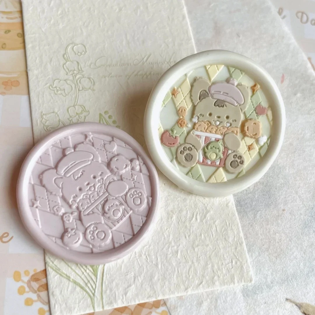 Diy Fire Seal Stamp Toy Seal Head Fine Carving Head Multi-Layer Special-Shaped Embossed Brass Invitation Envelope
