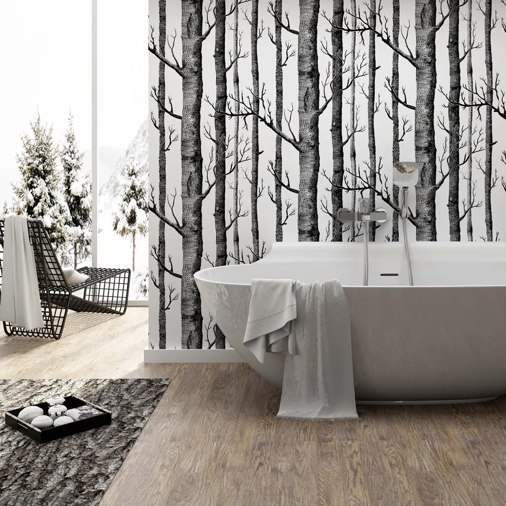 Black Wall Paper Peel Stick Peel Stick Wallpaper Black Self