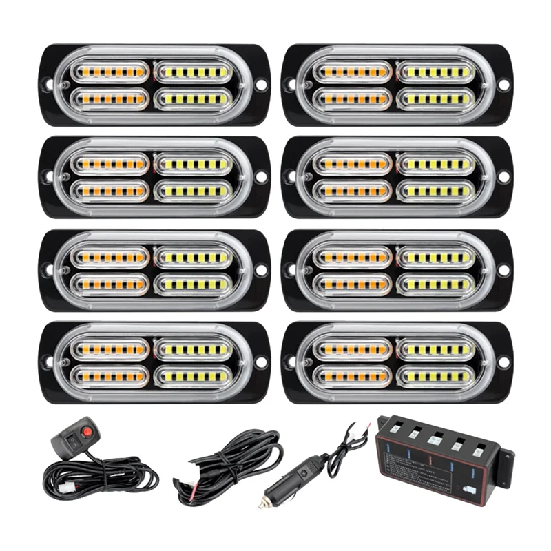 

1 Tow 8 in the Network Flashing Lights Warning Lights Strobe Side Lights Grille Lights Flashing Lights