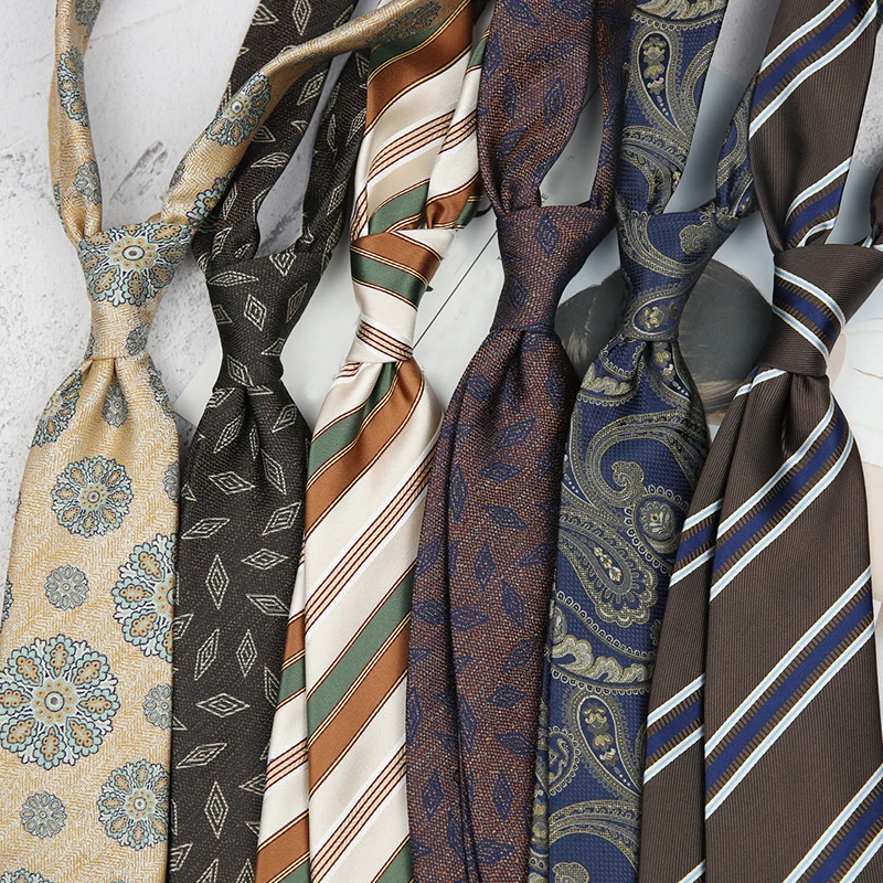 

Linbaiway England Style Ties for Mens Suit Groom Necktie For Wedding Party Floral Printed Tie Striped Necktie For Men Cravat