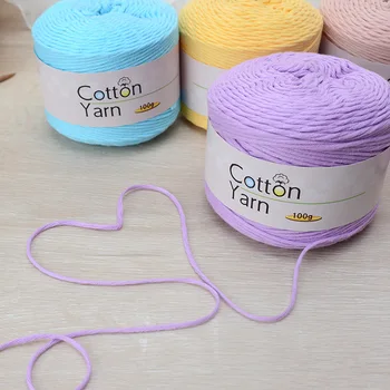 1Pc 100g 100% Cotton hand knitting yarn soft Crochet Yarn knit threads For Sweater Scarf blanket hat crocheting line amigurumi