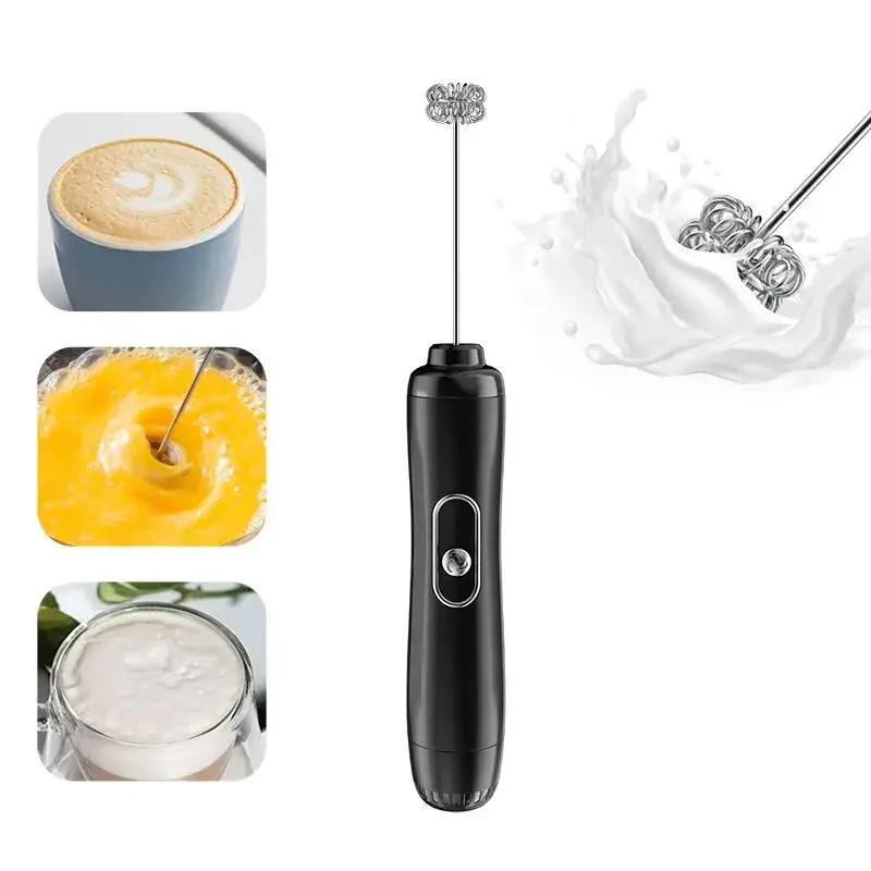 milk frother handheld electric egg beater maker kitchen drink foamer mixer coffee creamer whisk frothy stirring tools 1 PCS