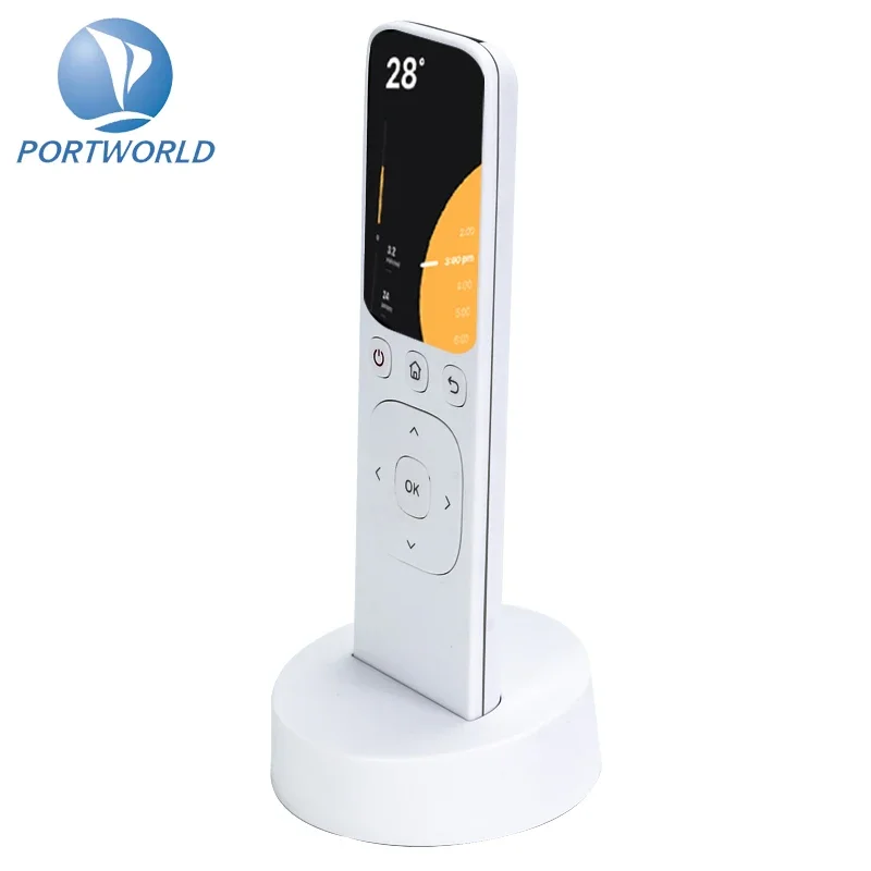 

Smart Handheld Touch Screen And Key Control Wifi Smart Screen Tuya IR Mobile Touch Remote Controller With Charging Base