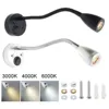 Gooseneck RV Reading Light 12V 3W Bedside wall lamp with switch, Designed for Reading, Boat, Yacht, and Caravan, Motorhome 1