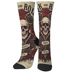 Bold Skull & Rose Men's Retro Socks - Comfortable, Breathable & Fashionable Casual Novelty Gift - One Size (Color 1)