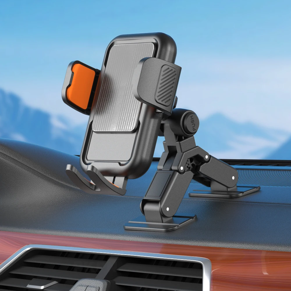 Versatile 360° Rotating Car Phone Holder with Strong Suction for Dashboard & Windshield