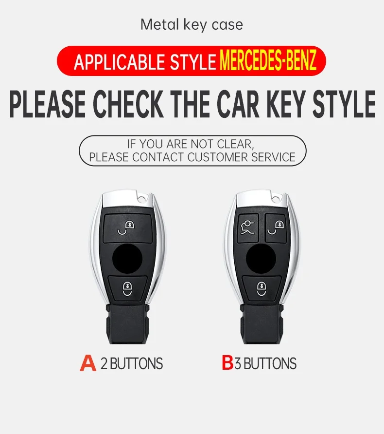 Car Smart Key Case Cover Shell For Mercedes Benz AMG A B C E GL S GLA GLK CLS Class W204 W205 W212 W176 W463 Accessories key case cover key case car key shell flip key fob shell
