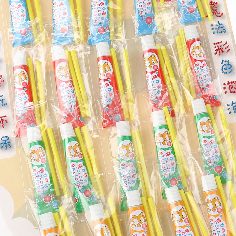 Safe Magic Bubble Glue Toy Blowing Colorful Bubble Ball Plastic Space Balloon 5