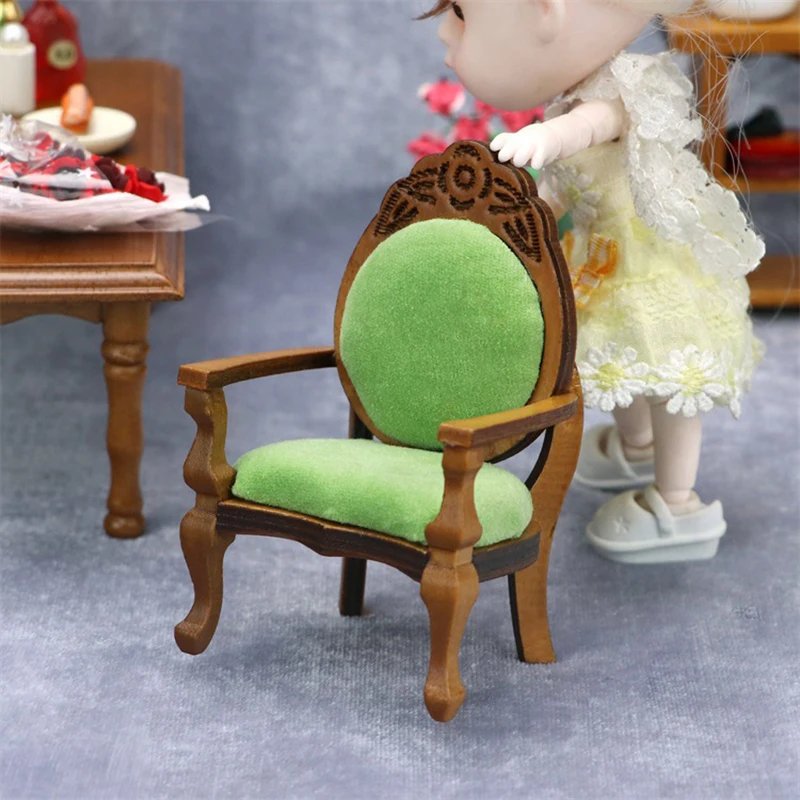 18 Styles 1/12 Simulation Small Sofa Stool Chair Furniture Model Toys For Doll House Decoration Dollhouse Miniature Accessories 5