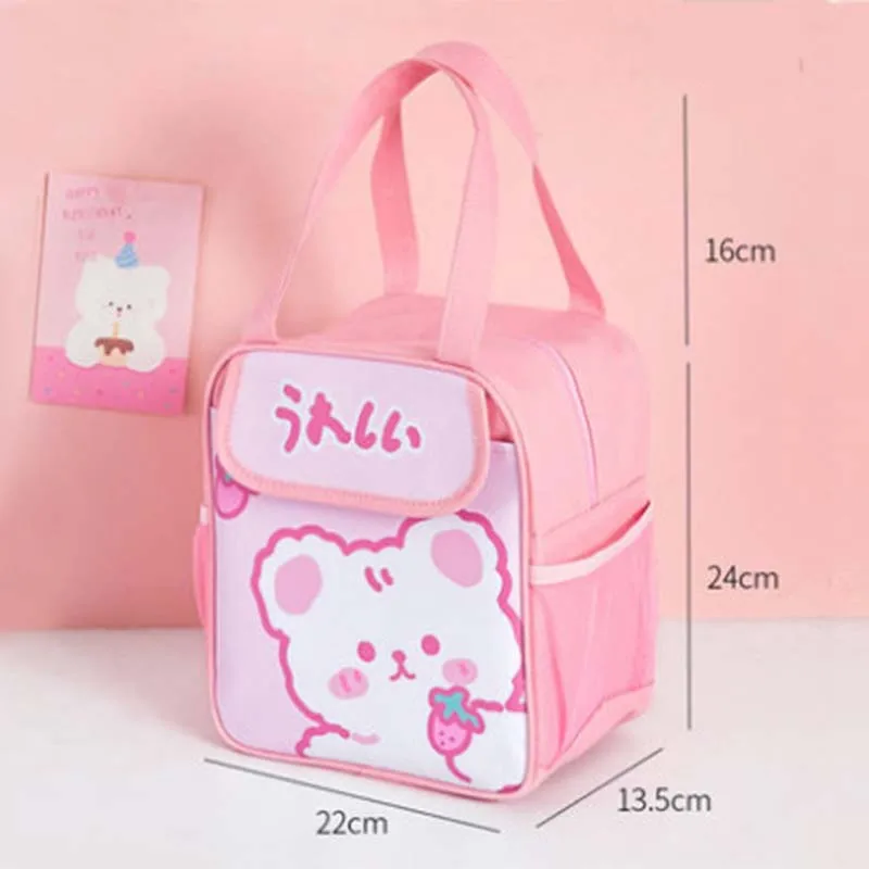 Kawaii Lunch Bag For Girls Picnic Bag 3d Pattern Portable Lunch Box Bag Kids  Large Capacity Thermal Insulation Lunch Bag - Temu
