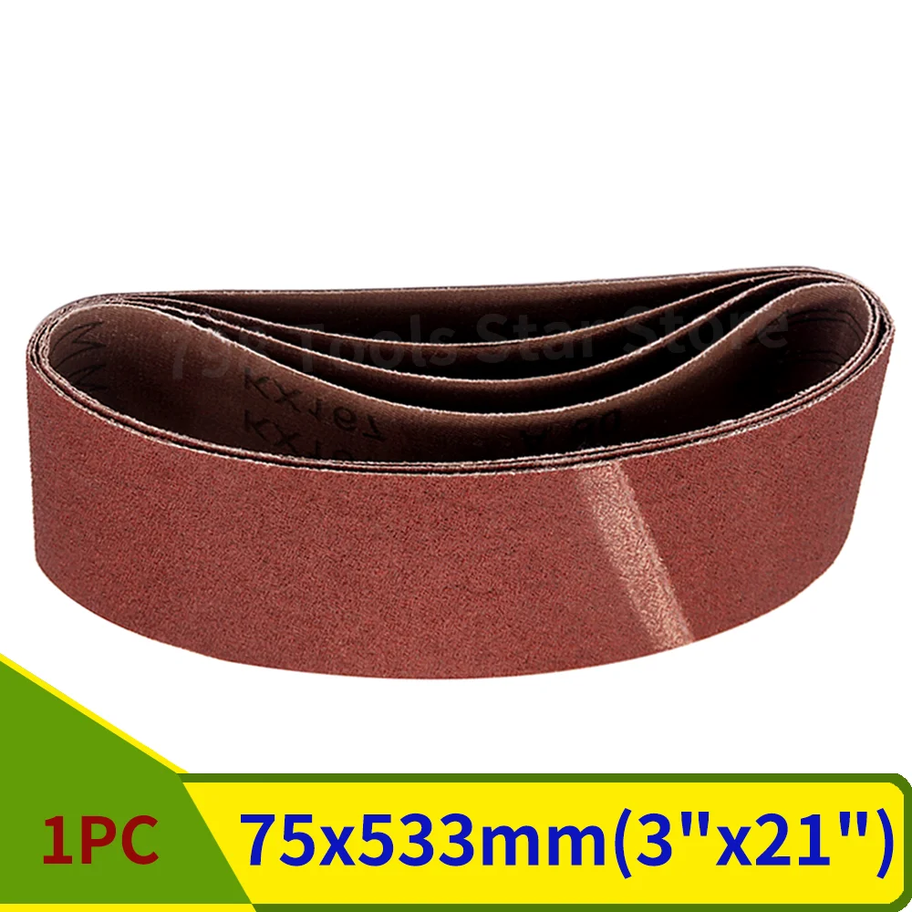 

1 piece 533*75mm Sanding Belts 40-1000 Grits Wood Soft Metal Polishing Sandpaper Abrasive Bands For Belt Sander Abrasive Tool