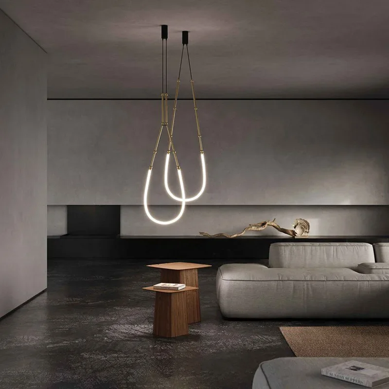 

Minimalism Chandelier Modern Suspension Dimmable LED Hanging Lamp Frigidity Lustre Home Decor Home Appliance