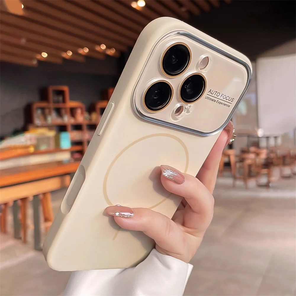 Premium Magnetic Charging Phone Case with Advanced Liquid Silicone and Glass Lens Protection