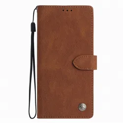 Elegant Book Style Wallet Phone Case with Card Slots and Protective Cover for Honor 9A (Brown OI)