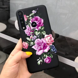 Stylish Black Painted Silicone Soft TPU Phone Case - Enhanced Protection for Motorola  One Macro (Black 1748)