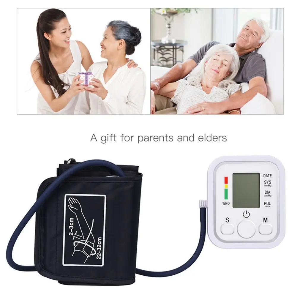 Hematomanometer Arm Automatic Monitor Medical BP Sphygmomanometer Pressure Meter Tonometer For Measuring Arterial Pressure