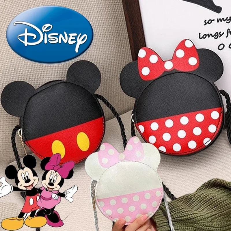Disney Mickey Minnie Mouse Women's Bag Cartoon Fashion Shoulder Bags Cute Girl Messenger Bag Coin Purse Fashion Anime Bags Gifts