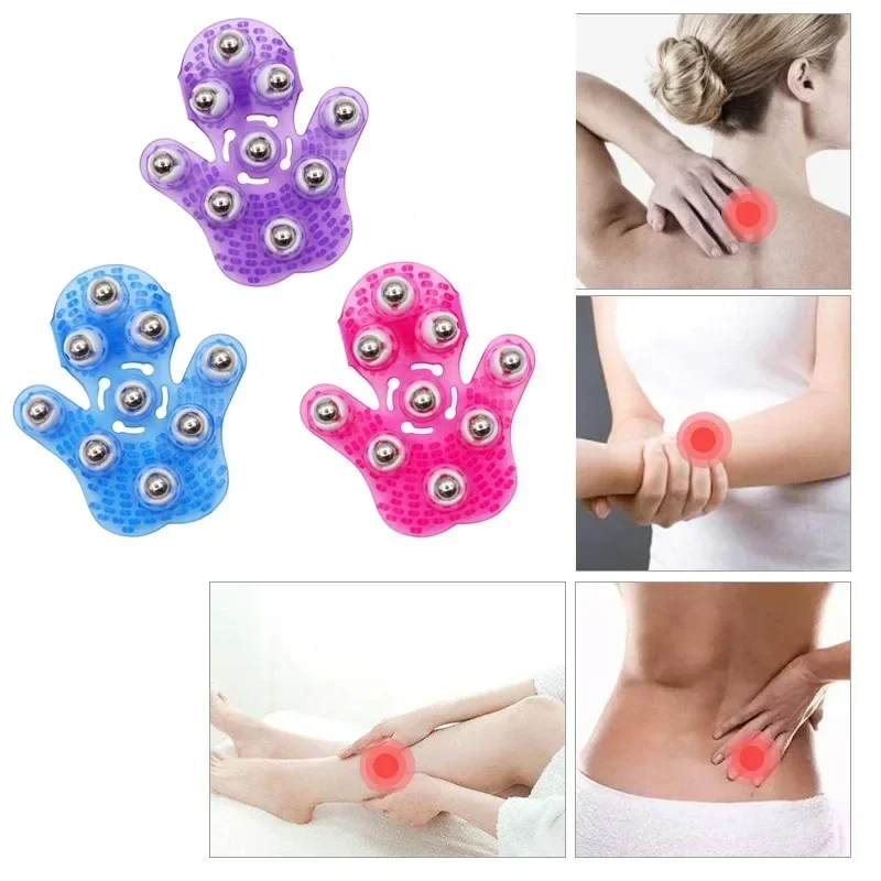 

Face Lift Tools Roller Ball Body Massage Glove Anti-Cellulite Muscle Pain Relief Relax Massager For Neck Back Shoulder Buttocks