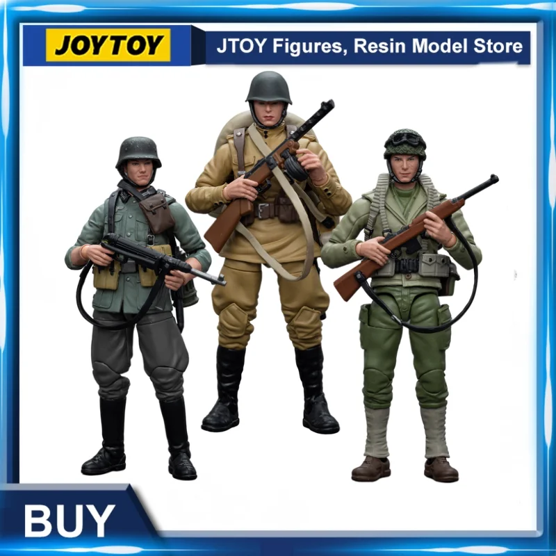 [IN-STOCK] JOYTOY 1/18 Action Figure WWII Wehrmacht Soviet Infantry United States Army Military Model Free Shipping