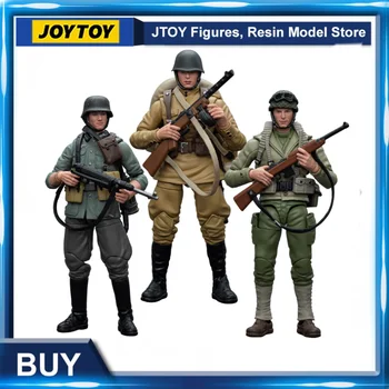 주식 JOYTOY 1/18 액션 피규어, 2 차 대전 Wehrmacht 소련 보병, 미국 육군 군사 모델, 무료 배송