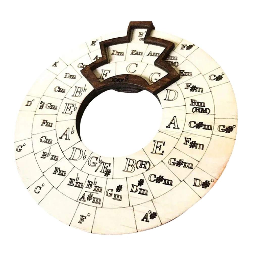 

Round Music Melody Wheel Tool Wooden Chord Wheel Musical Instrument Accessories For Guitar Ukulele Piano Bass