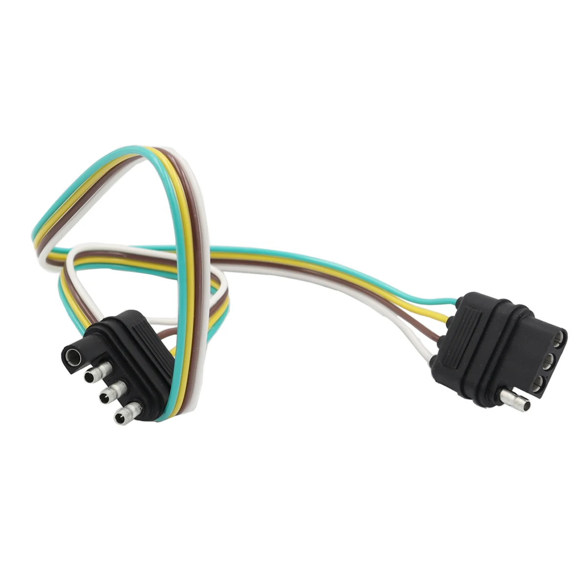 Trailer Wire Power Cord The 4 Pin Connector Prong Plug Suite Wiring Harness Extension Pvc Light Adapter Kit Towing