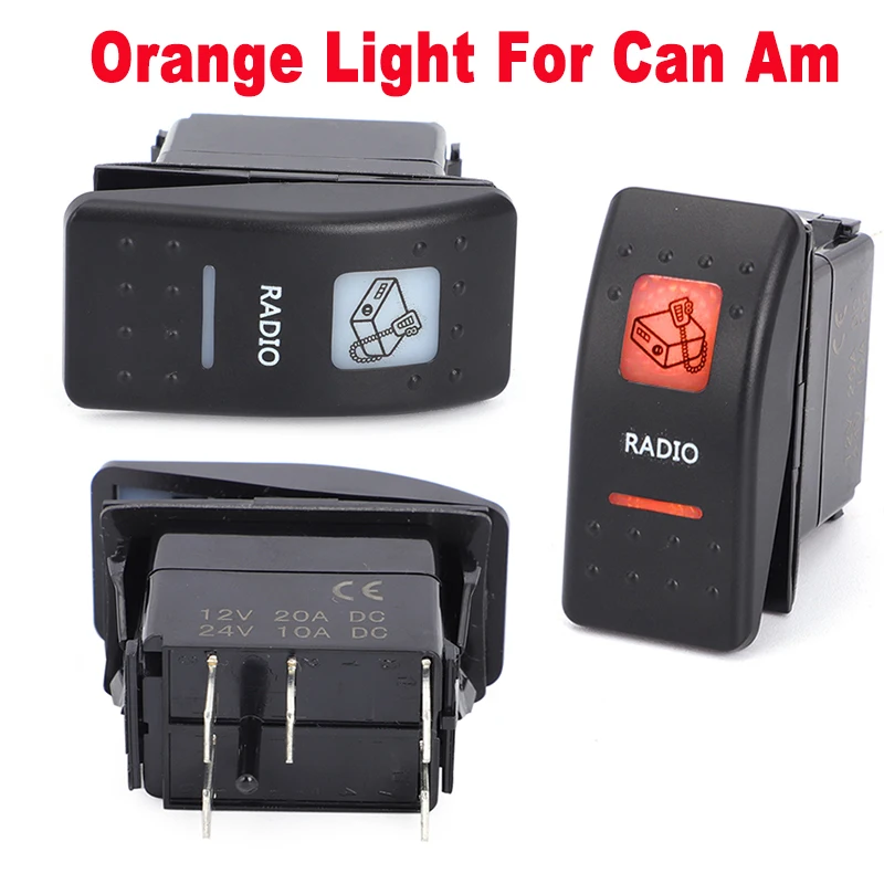 Radio Switch Amber Orange Light For Can Am Maverick X3 Commander Defender CB UTV ATV Accessories
