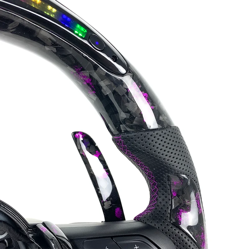 LED Purple Petal Forged Carbon Fiber Steering Wheel FOR BMW F20 F22 F30 F35 F32 F01 F02 F10 F18 M2 M3 M4 M5