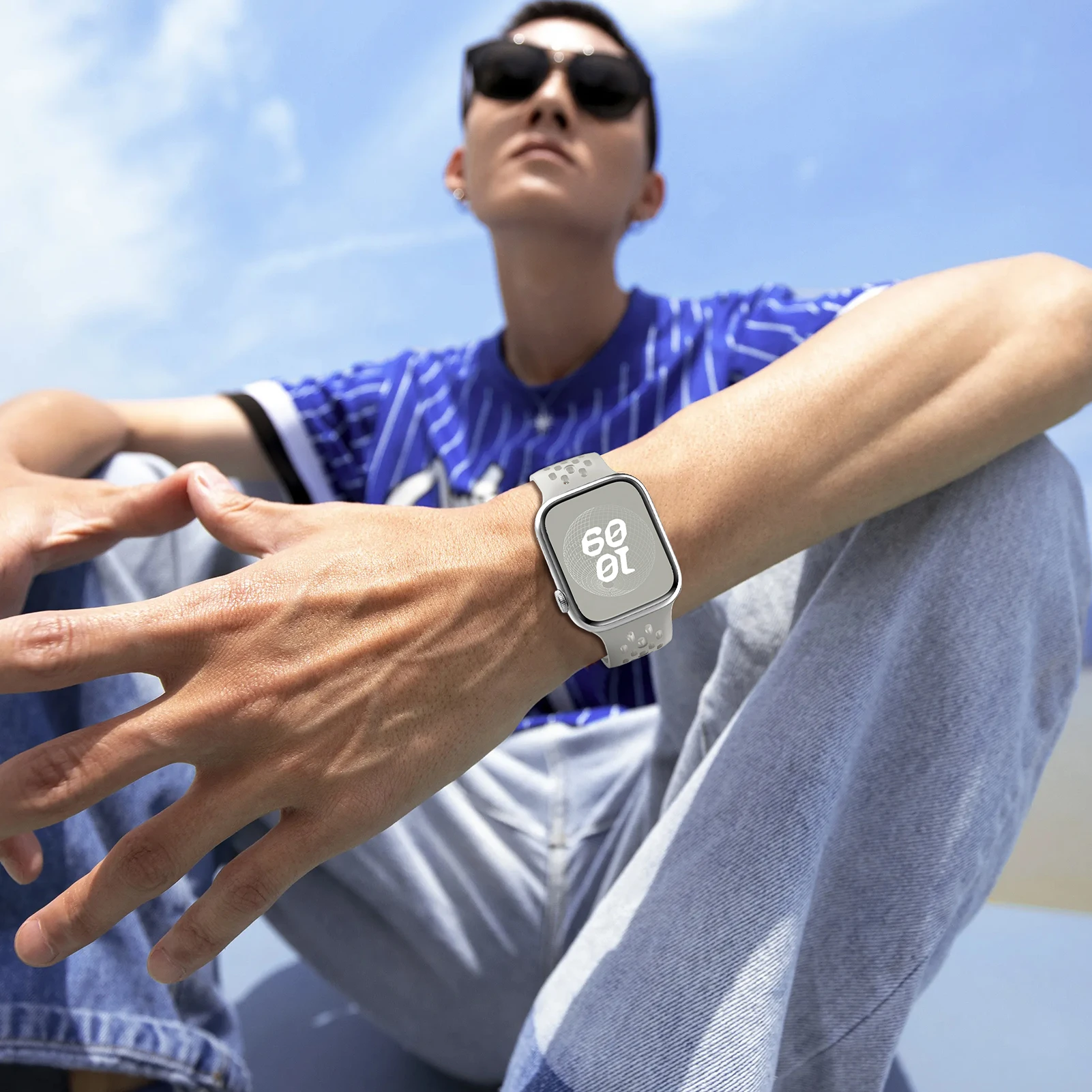 애플 워치 밴드용 실리콘 스트랩, 45mm, 44mm, 49mm, 40mm, 41mm, 38 스포츠 밴드, 코레아 팔찌, iwatch 시리즈 9, 8, 7, 6, SE 울트라 2 밴드