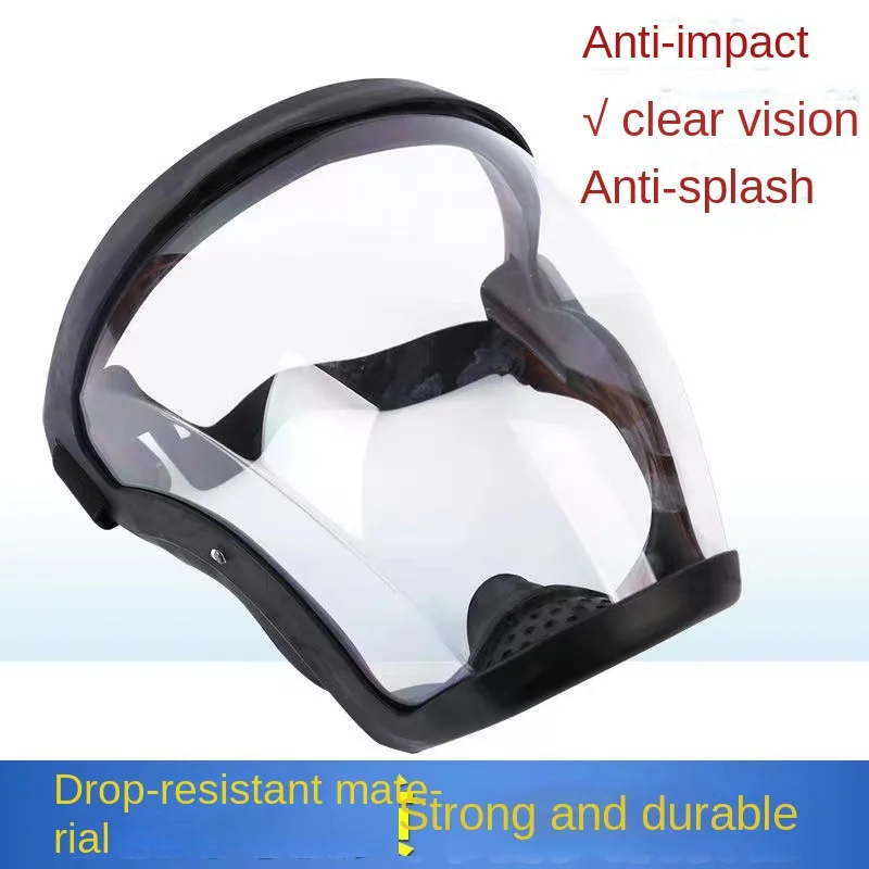Work Protection Mask 1pcs Kitchen Anti-splash Face Mask Transparent Full Face Shield Safety Glasses Eye Protection Anti-Splash Fog Windproof