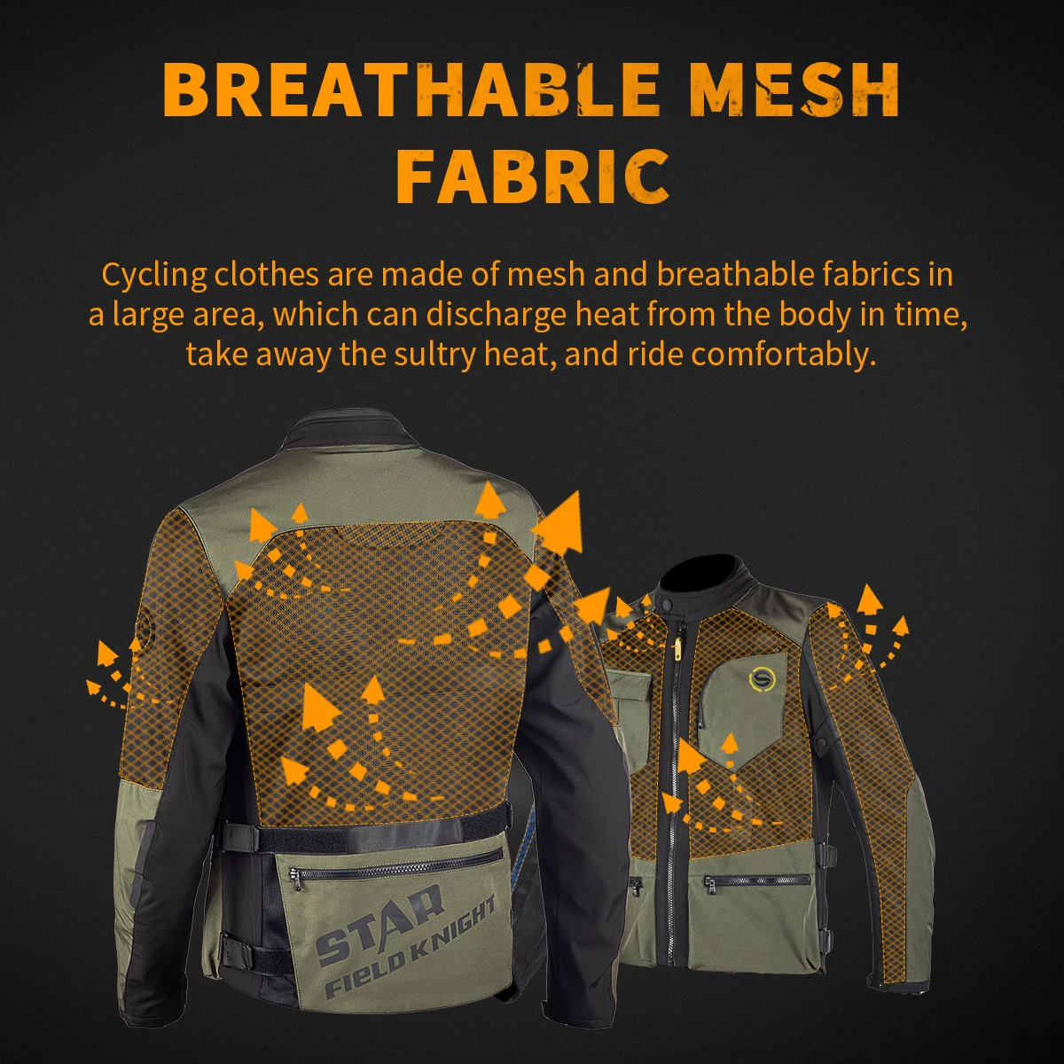 Star Field Knight Men's Mesh Riding Clothes Summer Breathable Blue Motorcycle Jacket With Rider Body Protective Gear Accessories - Image 4