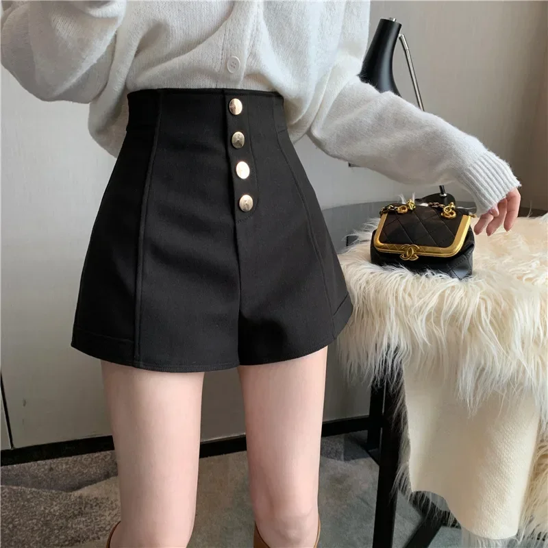 Women's Black Goth Pants Shorts High Waist Spring Autumn Fashion Tight Sexy Stretch Y2K Female Casual Pants Plus Size XS-5XL