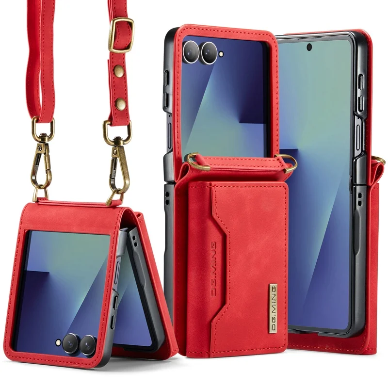 Elegant Crossbody Leather Wallet Phone Case with Card Slots Holder