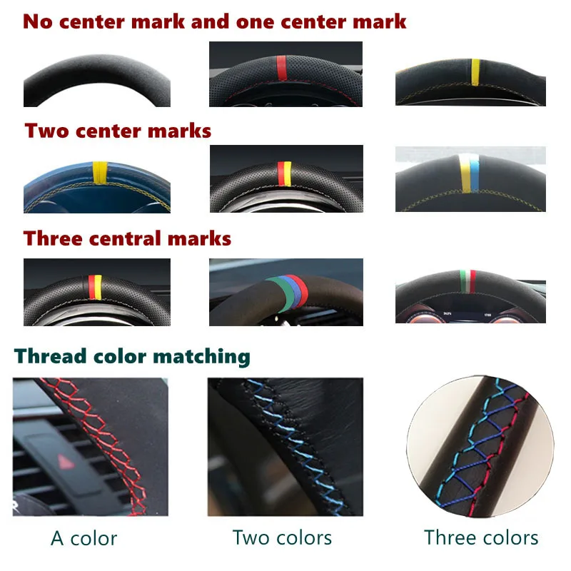 Car Steering Wheel Cover Braid Leather For Volkswagen VW Golf 5 V Golf Plus Polo Jetta Tiguan Touran Steering-Wheel Cover Wrap