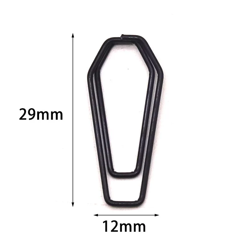 Paper Clips Black Coffin Shape Halloween Gift Office File Papers Classification Funny