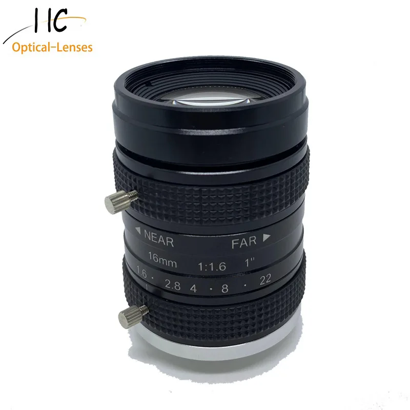 1인치 5.0 메가픽셀 8mm 12mm 16mm 20mm 25mm 35mm C 마운트 F1.4 머신 비전 및 산업용 테스트용 수동 산업용 렌즈