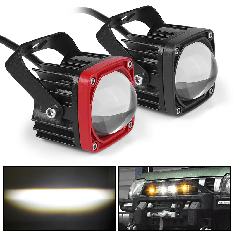 Willpower 2pc 4 inch 27W Led Pods Spot Offroad Driving Lights 12V 24V  Waterproof Fog Lamps Led Work Light for Truck Tractor Car 4x4 ATV UTV SUV  Boat Round: Buy Online at