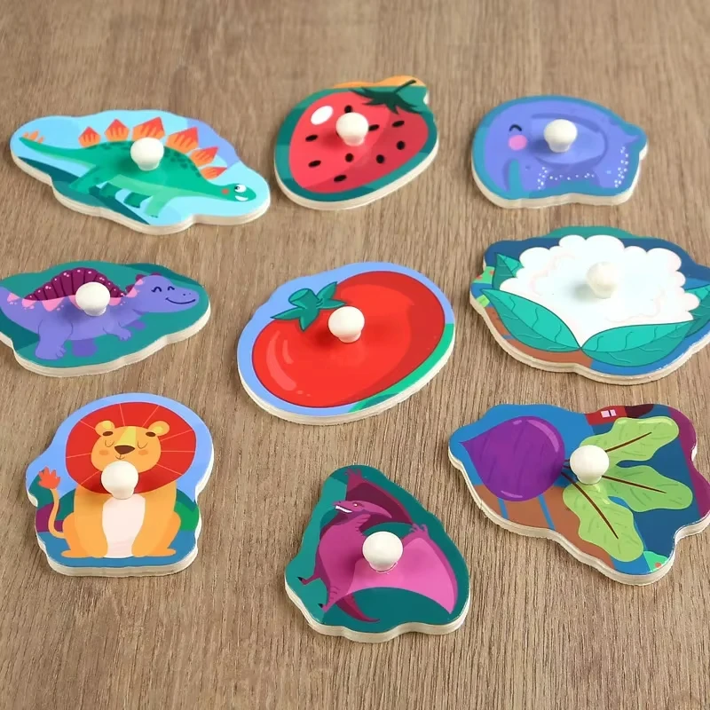 Montessori Shape Sorter Toy Color Matching Puzzle Board Educational Wooden Toys For Toddlers Early Learning