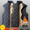 Lamb Velvet Men's Vest Autumn Winter Warm Fce Lined Stand Collar Loose Casual oulder Pad Jaet Faion Urban Sle