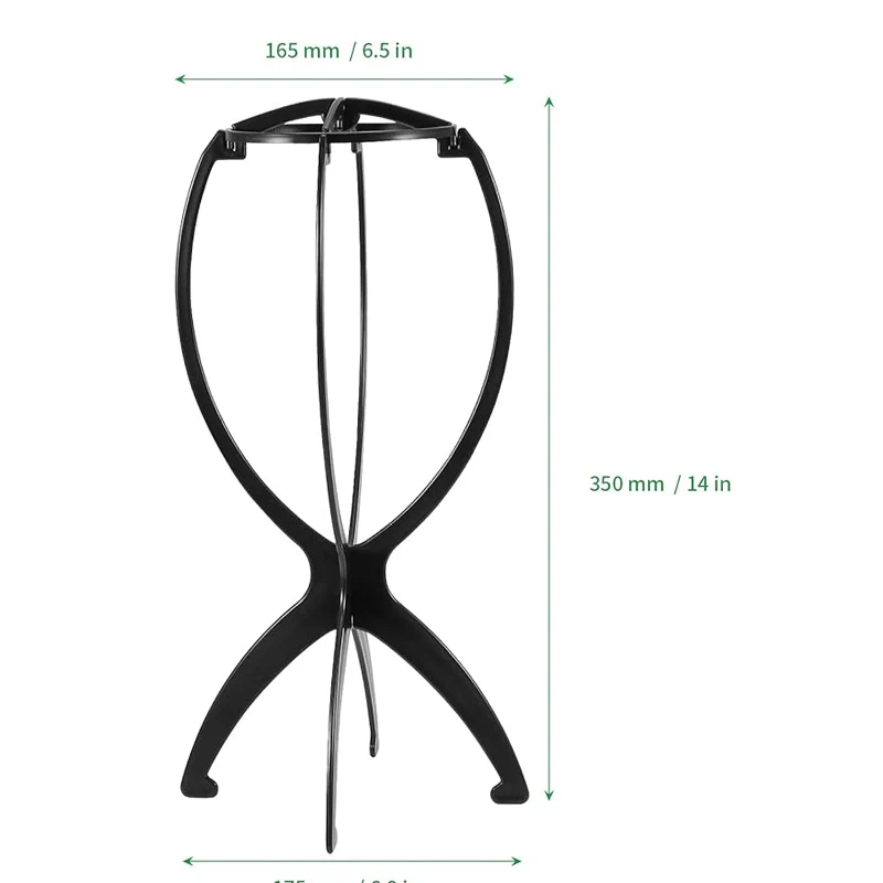 Wig Stand Holder 1 Piece Folding Plastic Adjustable Portable Barbershop Fashion Model Display for Wigs