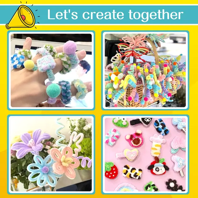 100pcs Chenille Pipe Cleaners 6