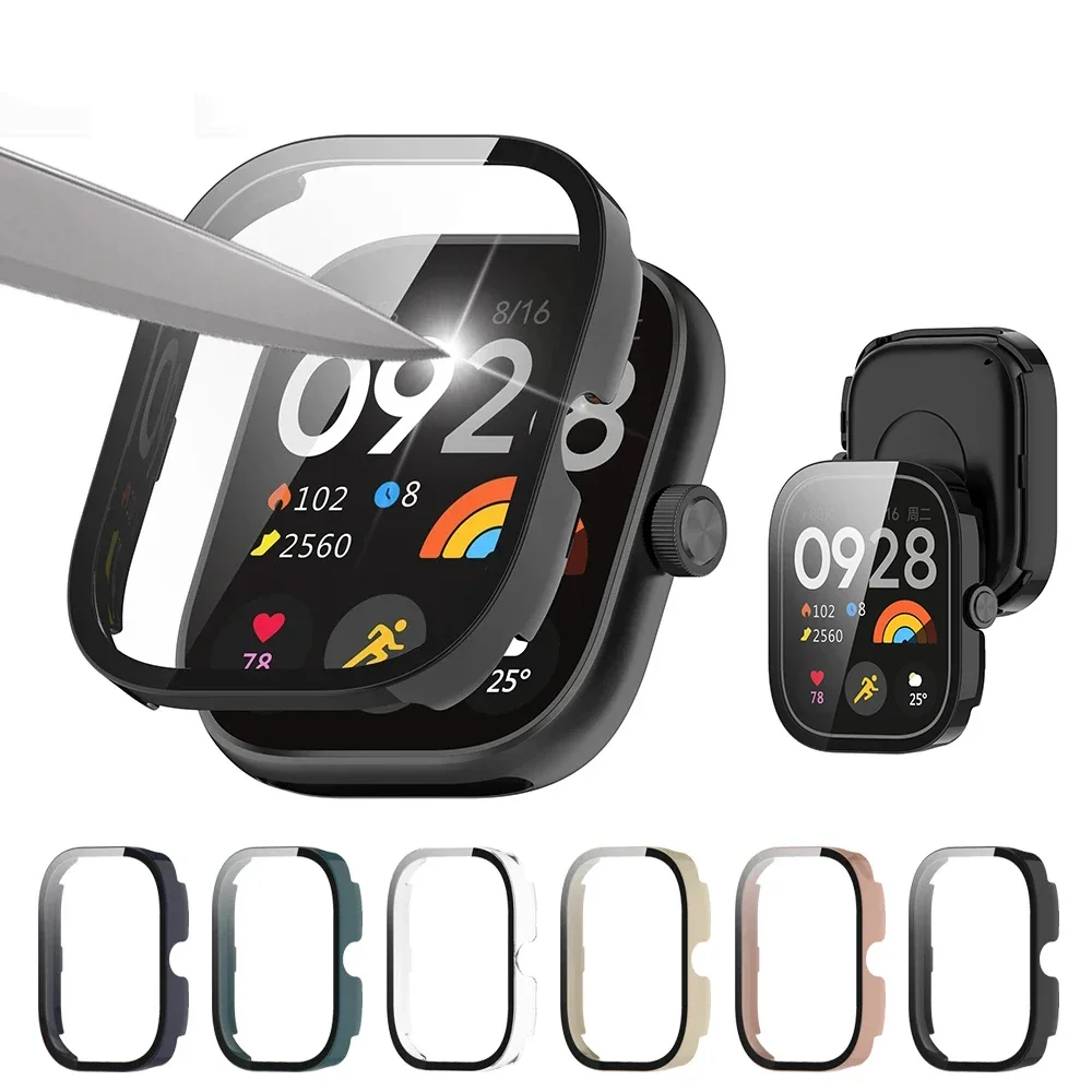 All-Around Tempered Glass Screen Protector with Hard PC Bumper Case