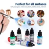 Foreverlily 24PCS Acrylic Paint Ink Set Airbrush Spray Nail Art Inks Water Pigment for Painting Nail Art Tool 10ml 5