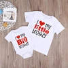 1PC Matching T Shirts Sibling Sisters Brother T-shirt I Love My Big Sister Family Clothing Kids Boys Clothes Baby Bodysuits 4