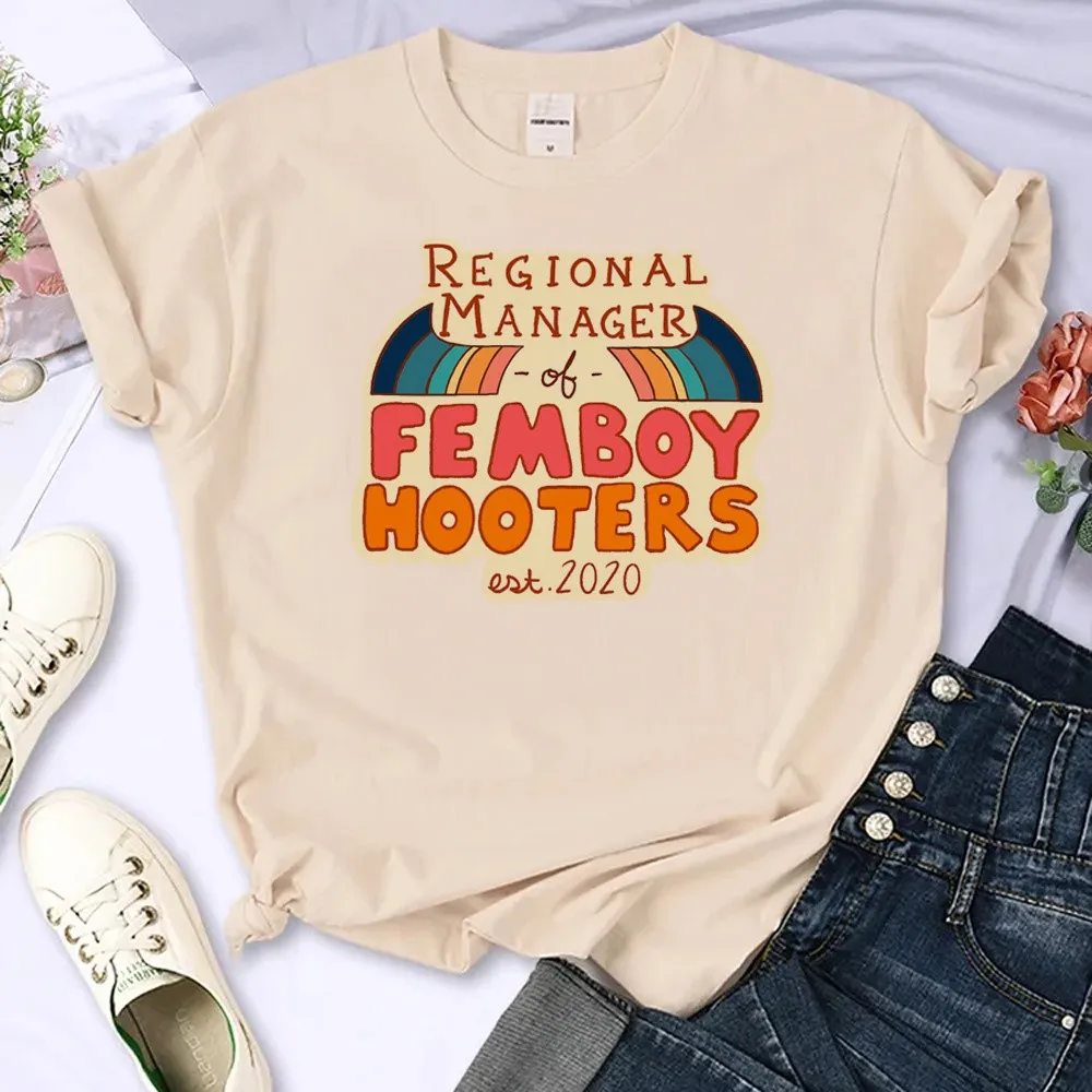 

Regional Manager Femboy Hooters Men Vintage Printed T-shirts Butterfly Graphic Man Sweatshirts Gaming Character Unisex Tshirts