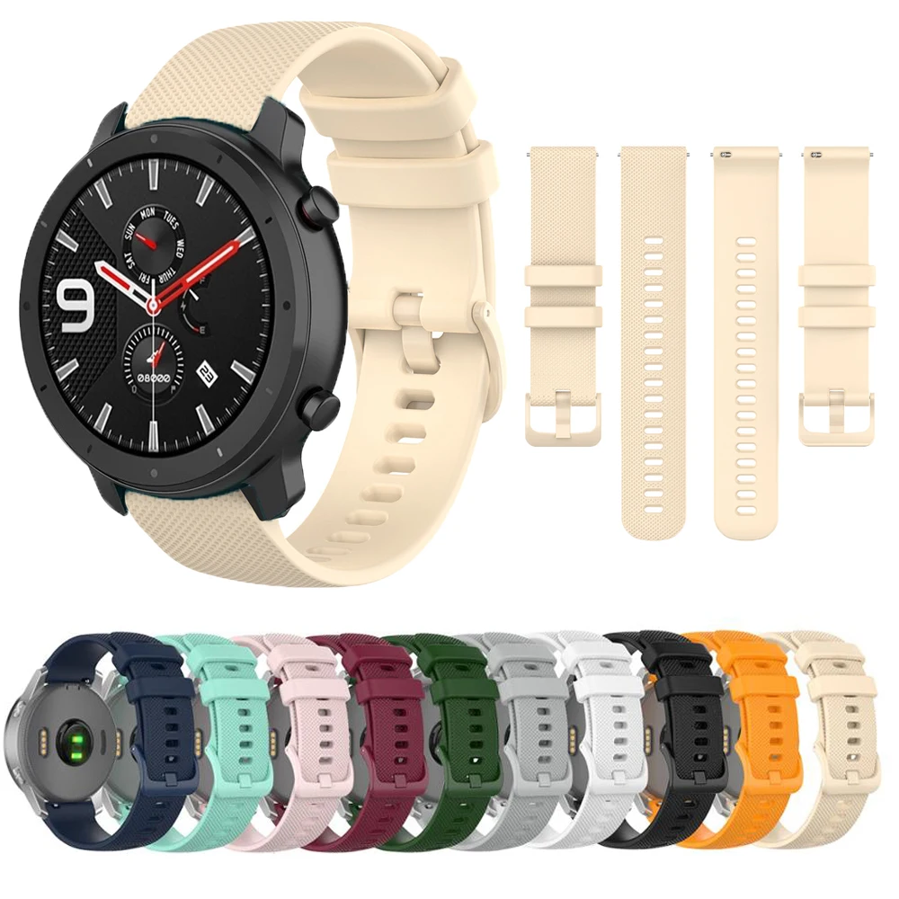 

22mm 20mm Silicone Watchband Strap For Amazfit GTR 2 4 47mm/GTS 2/2 eSIM GTS3 3 Pro Bracelet Sport Wristband Replacement Bands