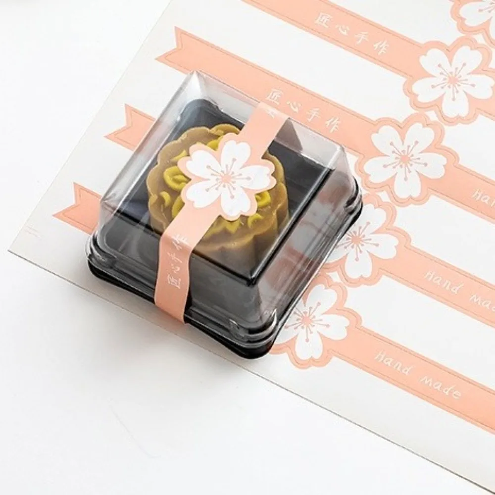 50Pcs Moon Cake Boxes, Square Plastic Cupcake and Muffin Containers, Transparent Pastry... - SKU PCB01628 - UGI Packaging
