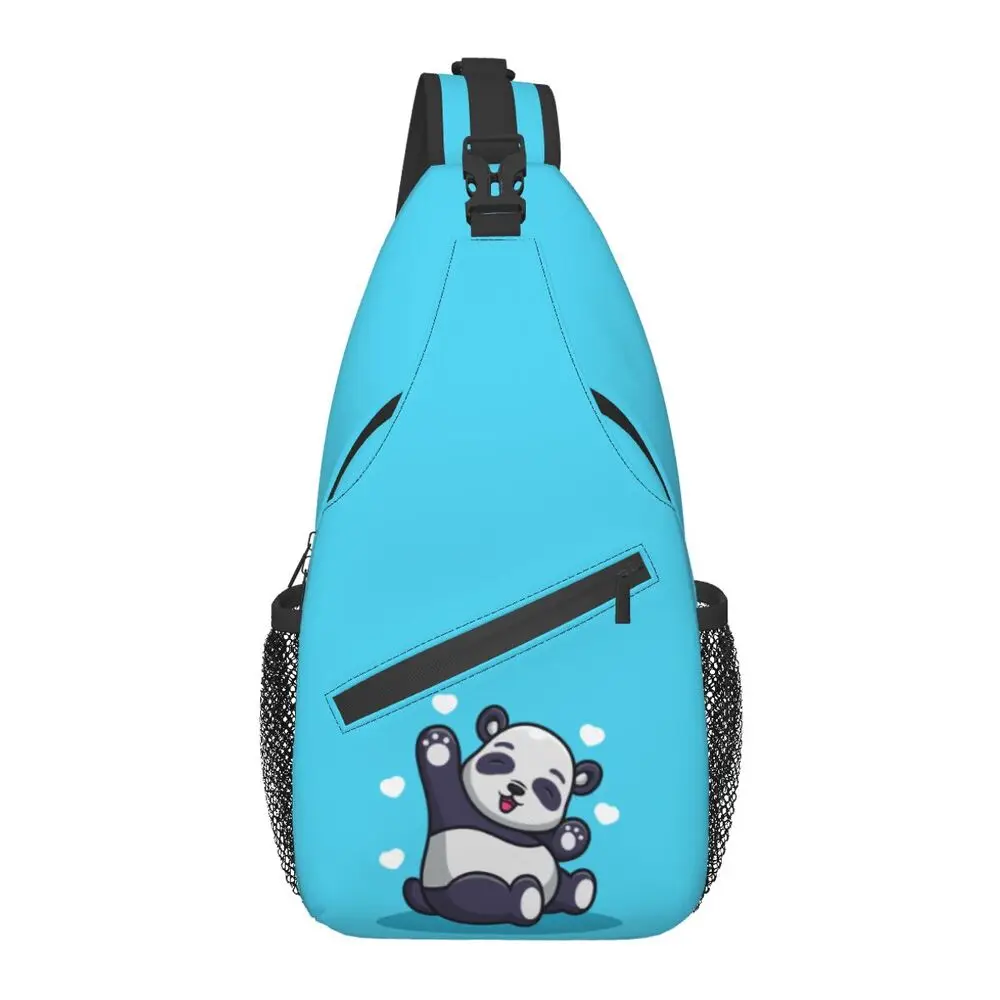 

Cartoon Panda Bear Sling Bag for Cycling Camping Men's Animal Crossbody Chest Backpack Shoulder Daypack